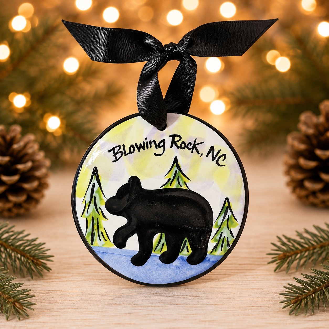 Blowing Rock Winter Bear Ornament